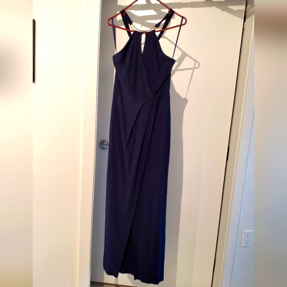 Le Chateau Navy Blue Evening Dress - Small